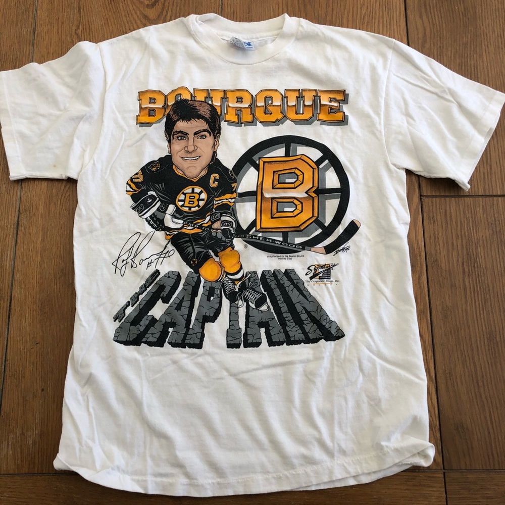 Vintage Boston Bruins Ray Bourque T-Shirt - White